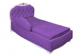 Кровать 190 Гармония Lux 32 Фиолетовый (мягкий бортик) в Ханты-Мансийске - xanty-mansijsk.katalogmebeli.com | фото