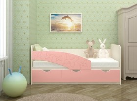 Кровать Бабочки 1,6м (Розовый металлик) в Ханты-Мансийске - xanty-mansijsk.katalogmebeli.com | фото