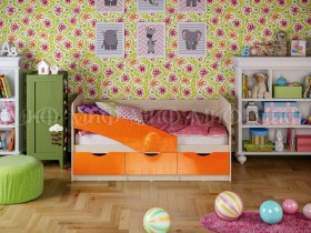 Кровать Бабочки 1,8м (Оранжевый металлик) в Ханты-Мансийске - xanty-mansijsk.katalogmebeli.com | фото