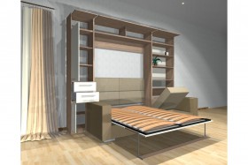 Шкаф-кровать с диваном Каролина в Ханты-Мансийске - xanty-mansijsk.katalogmebeli.com | фото 3